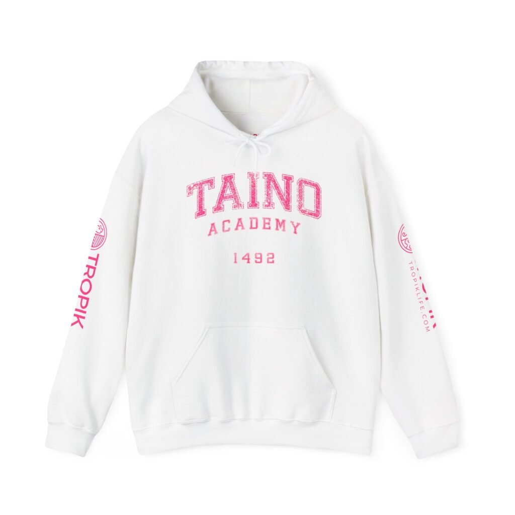 Unisex Heavy Blend™ Hooded Sweatshirt - TROPIKLIFE Taino University Pink