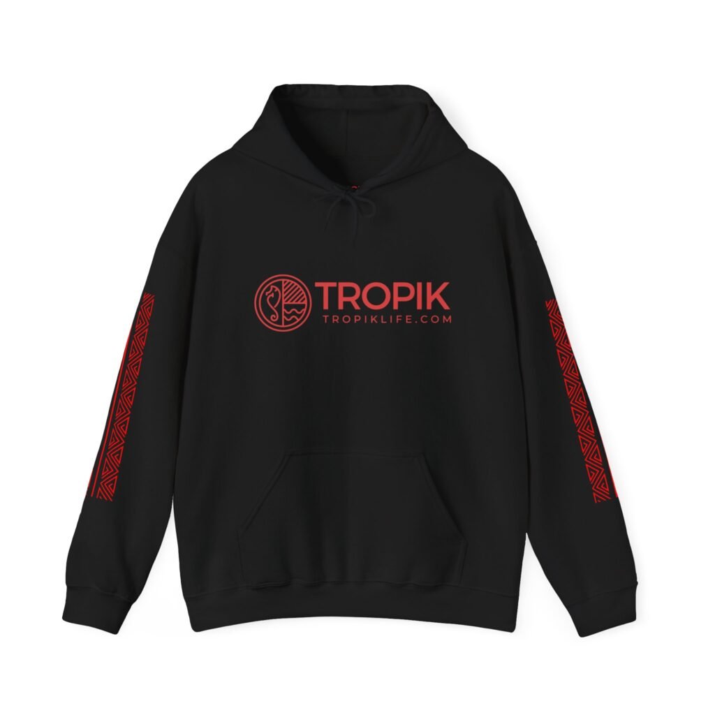 Unisex Heavy Blend™ Hooded Sweatshirt - TROPIKLIFE Red Bird in Black | Navy | White
