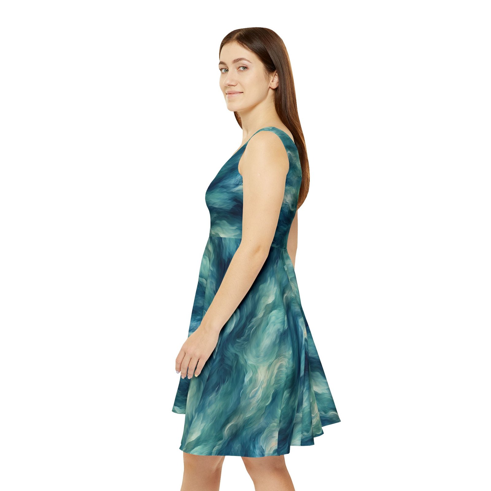 Women's Skater Dress - TROPIKLIFE Deep Ocean - Image 3