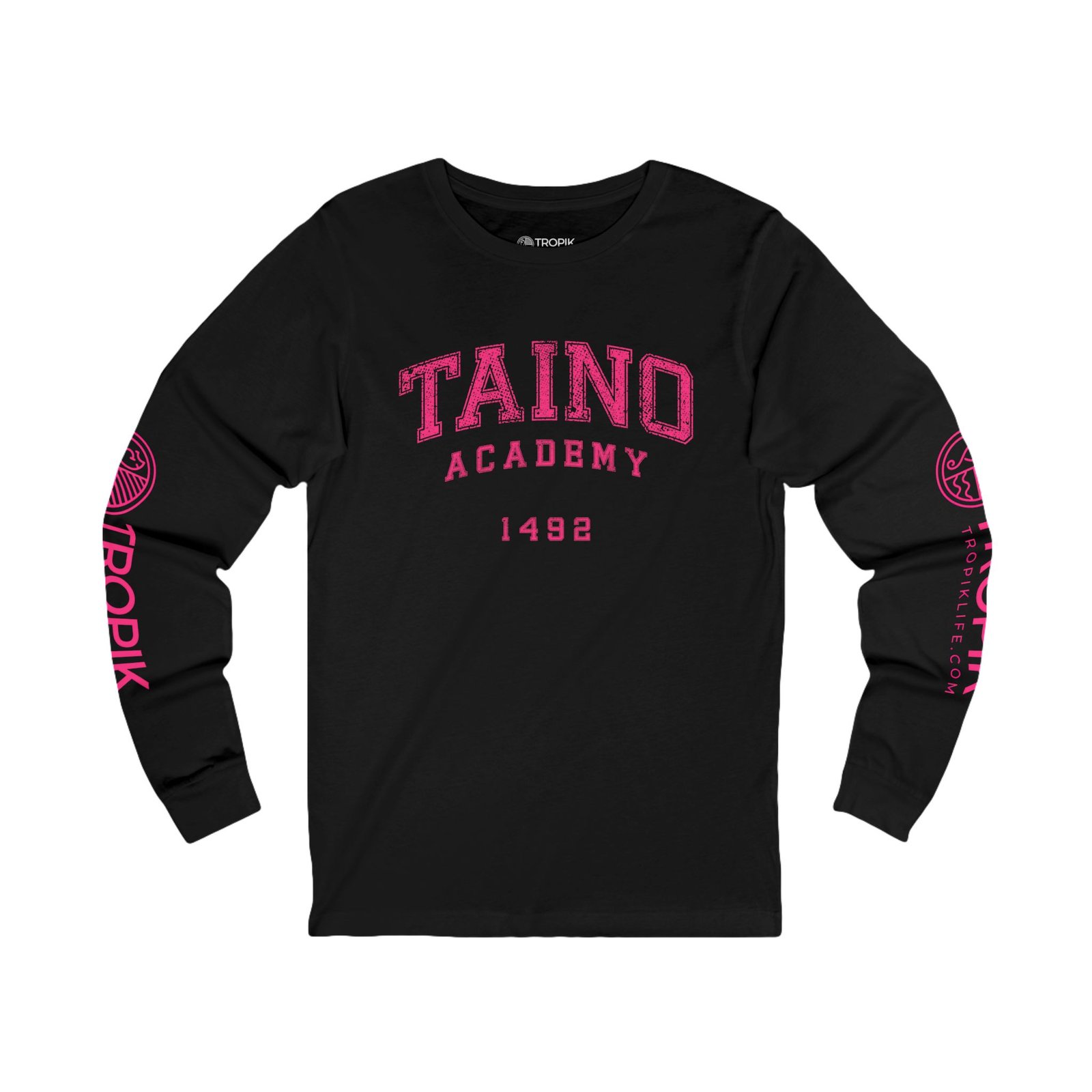 Unisex Jersey Long Sleeve Tee - TROPIKLIFE Taino Academy - Image 3