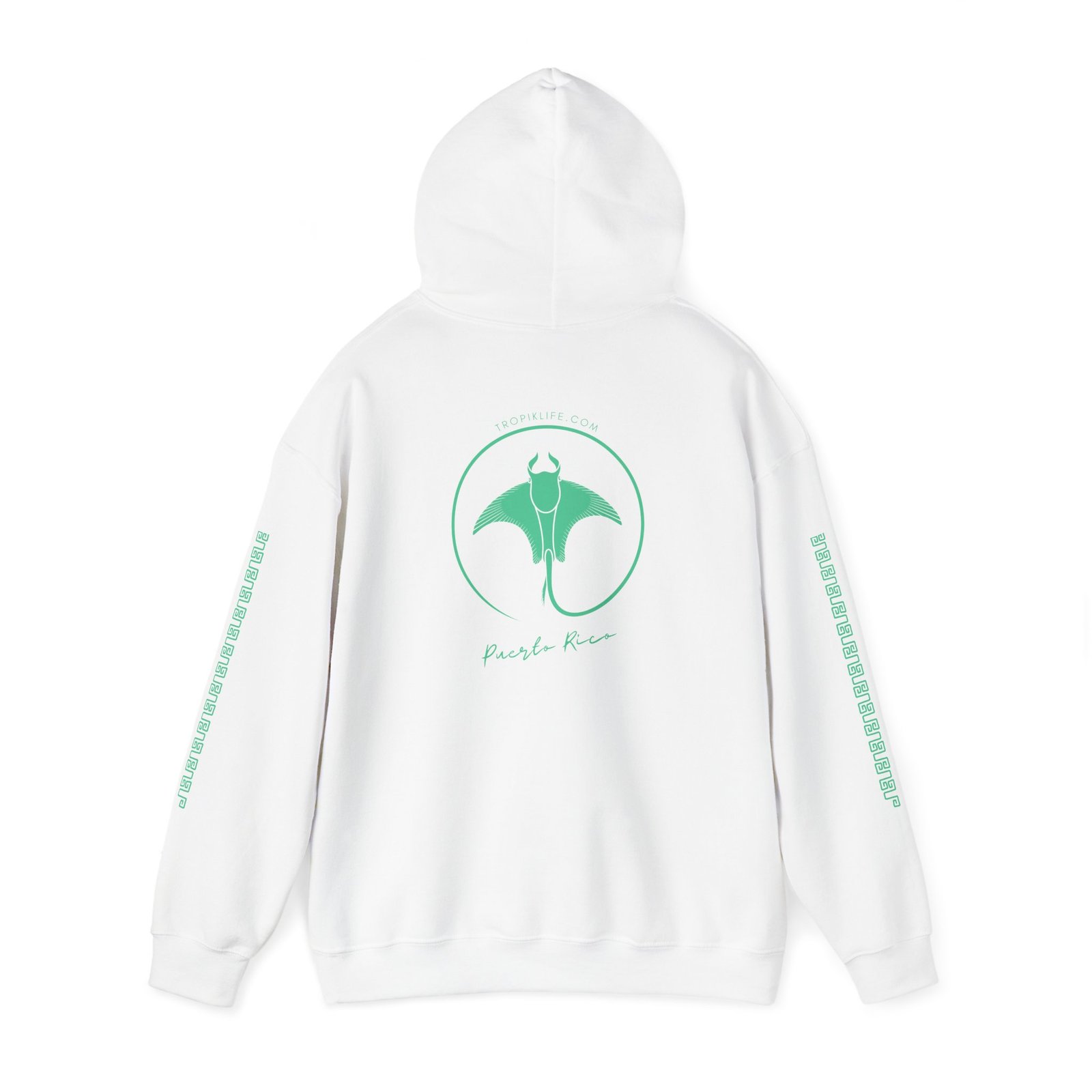 Unisex Heavy Blend™ Hooded Sweatshirt - TROPIKLIFE Stingray in Black | White | Navy Blue - Image 5