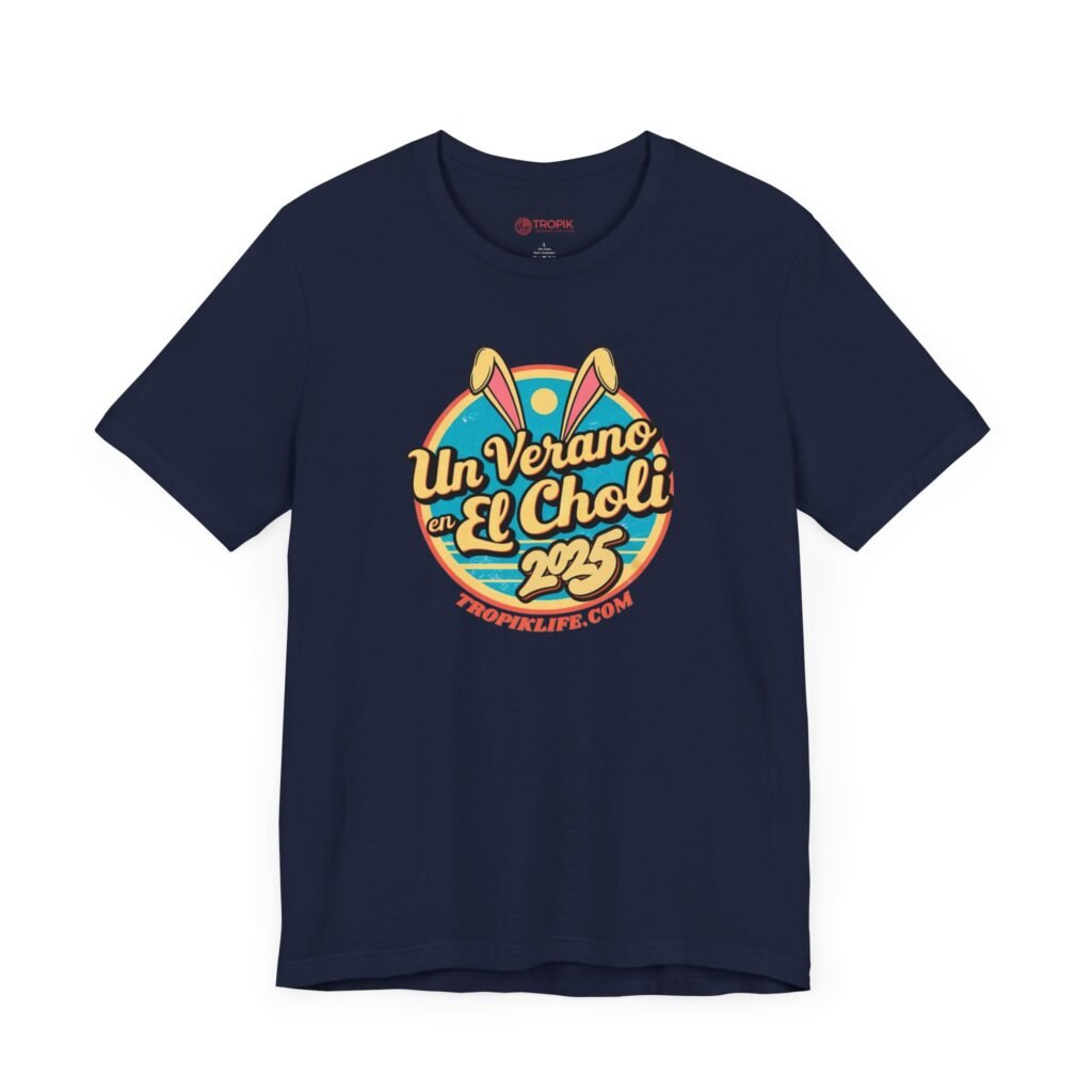 TROPIKLIFE Unisex Jersey Short Sleeve Tee - Un Verano En El Choli 2025  Navy | White | Black | Pink