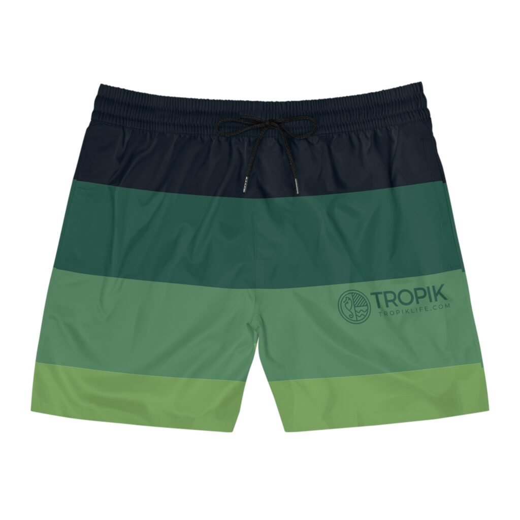 TROPIKLIFE Men's Mid-Length Swim Shorts - Tropical Forest