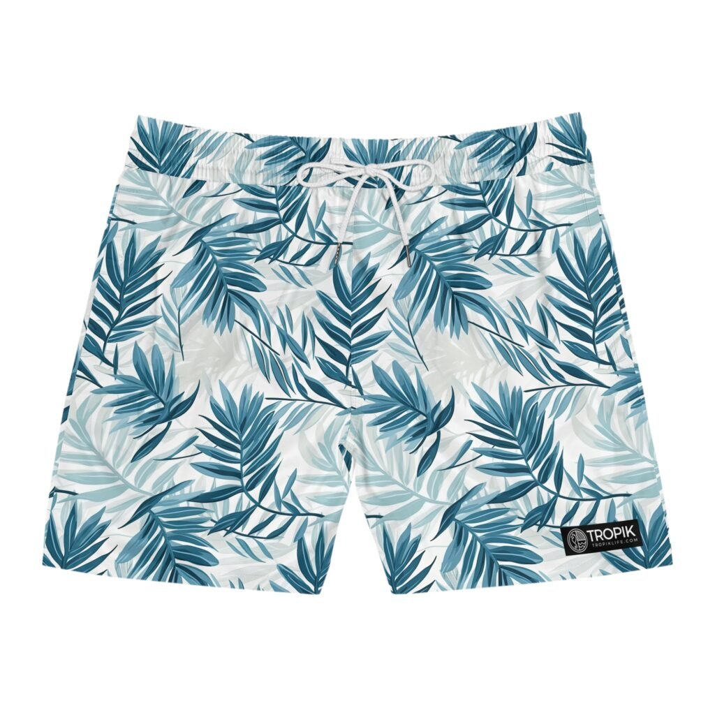 TROPIKLIFE Men's Mid-Length Swim Shorts - Midnight Bamboo