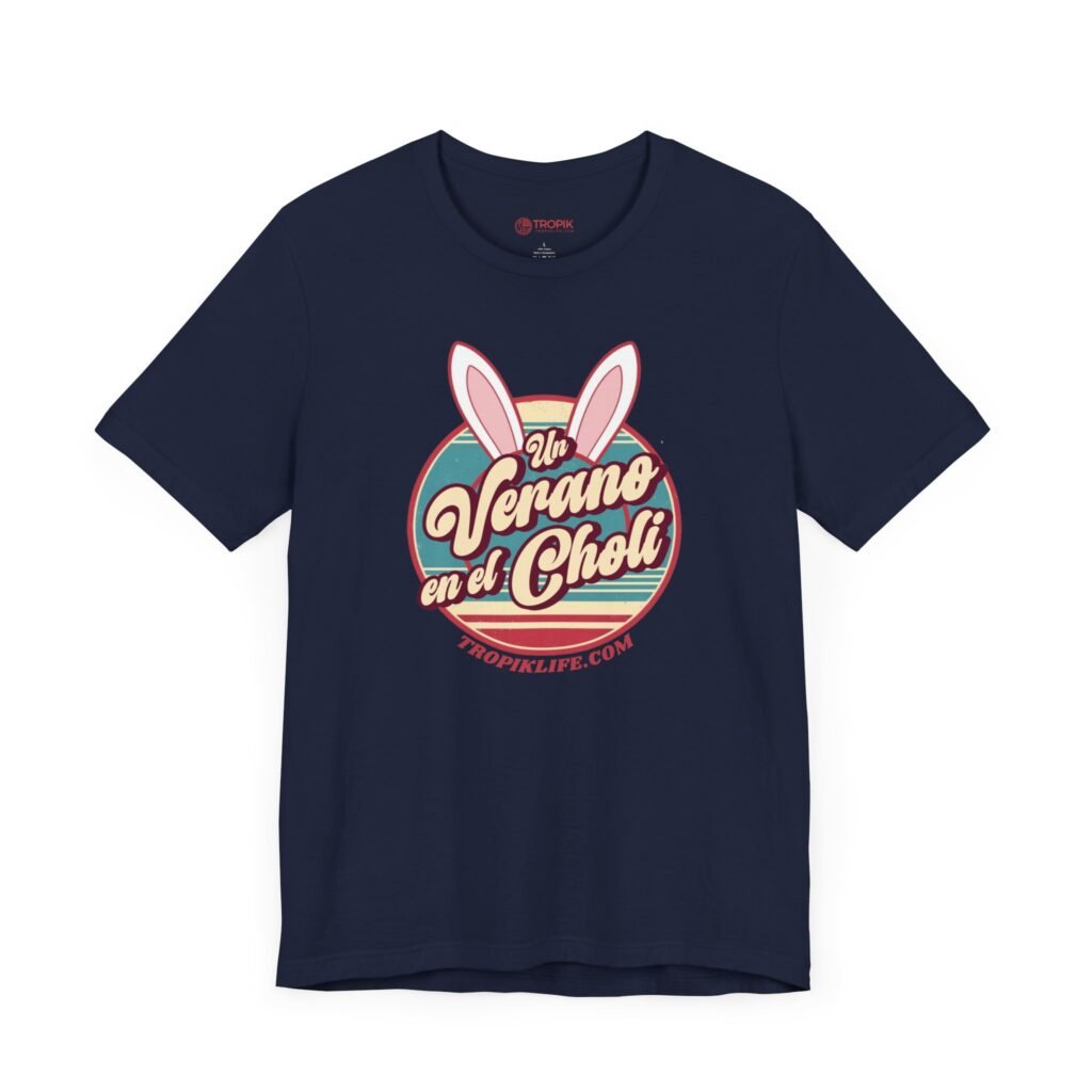 TROPIKLIFE Unisex Jersey Short Sleeve Tee - Un Verano En El Choli  Navy | White | Black | Pink