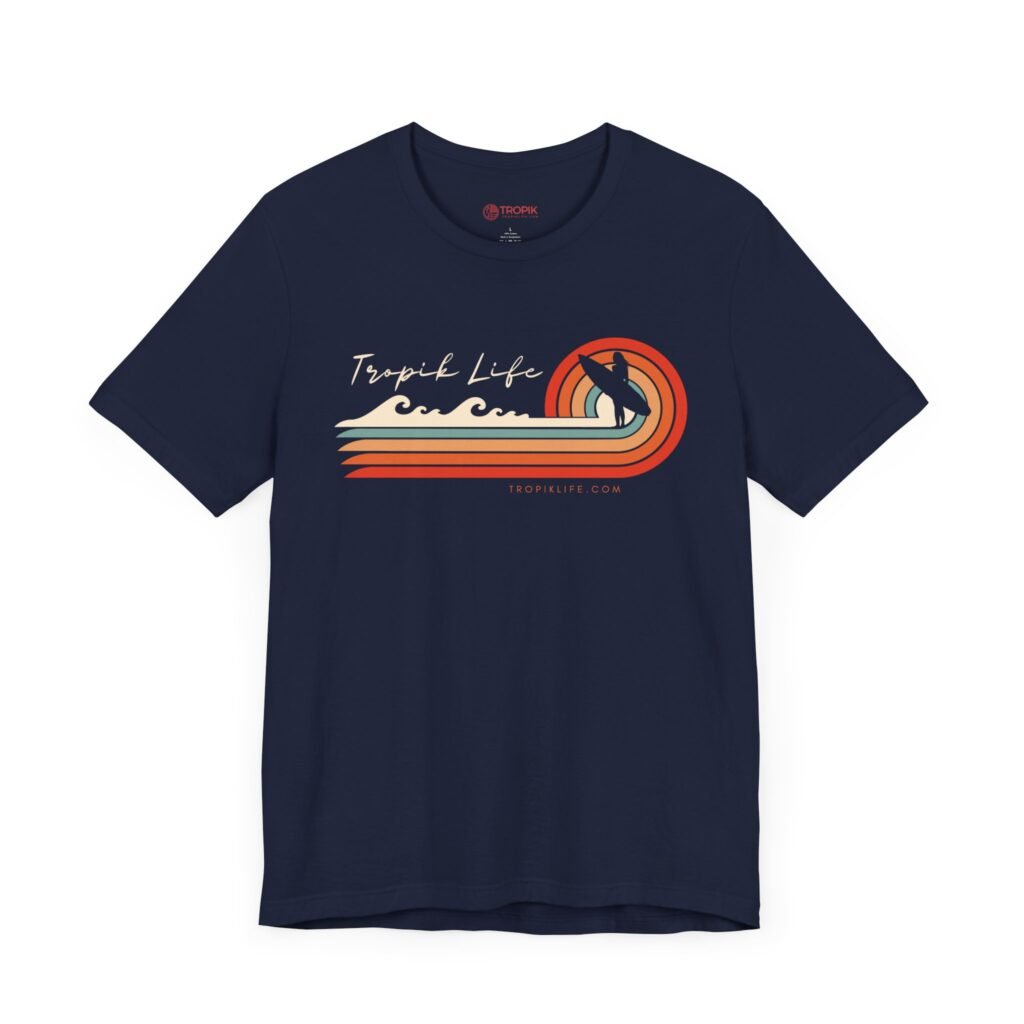 TROPIKLIFE Unisex Jersey Short Sleeve Tee - Exotic Bird  Navy | Black