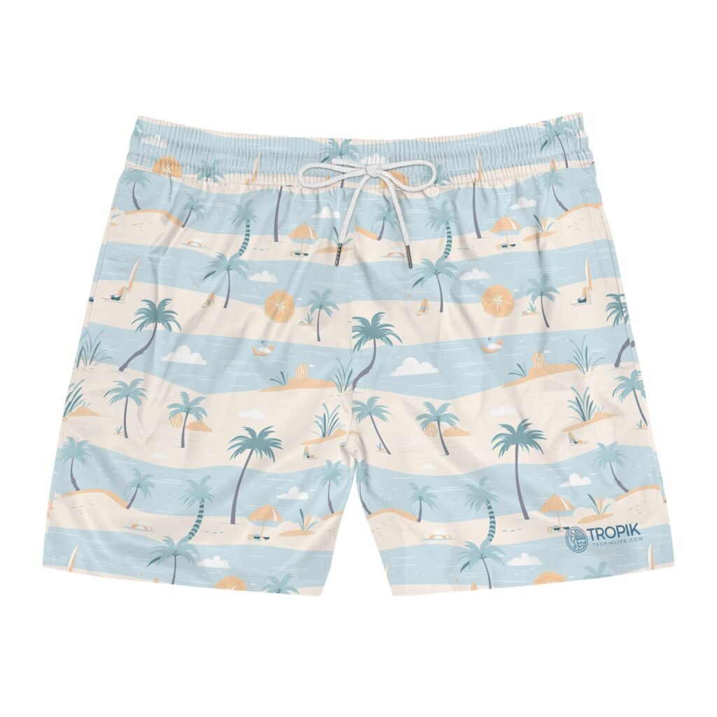 TROPIKLIFE Men's Mid-Length Swim Shorts - Boho Summer