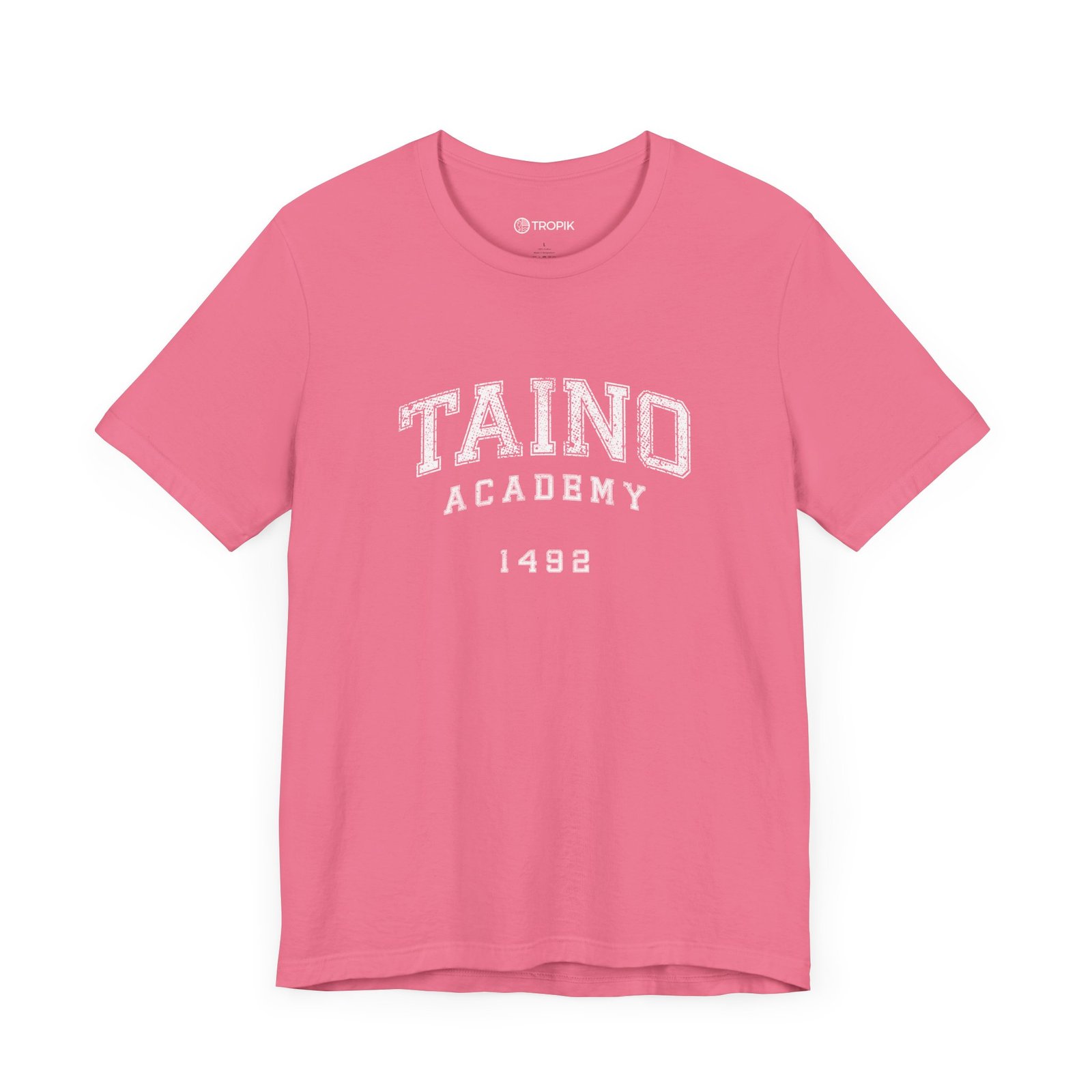 TROPIKLIFE Unisex Jersey Short Sleeve Tee - Taino Academy Sun White | Black | Navy | Pink | Red - Image 9