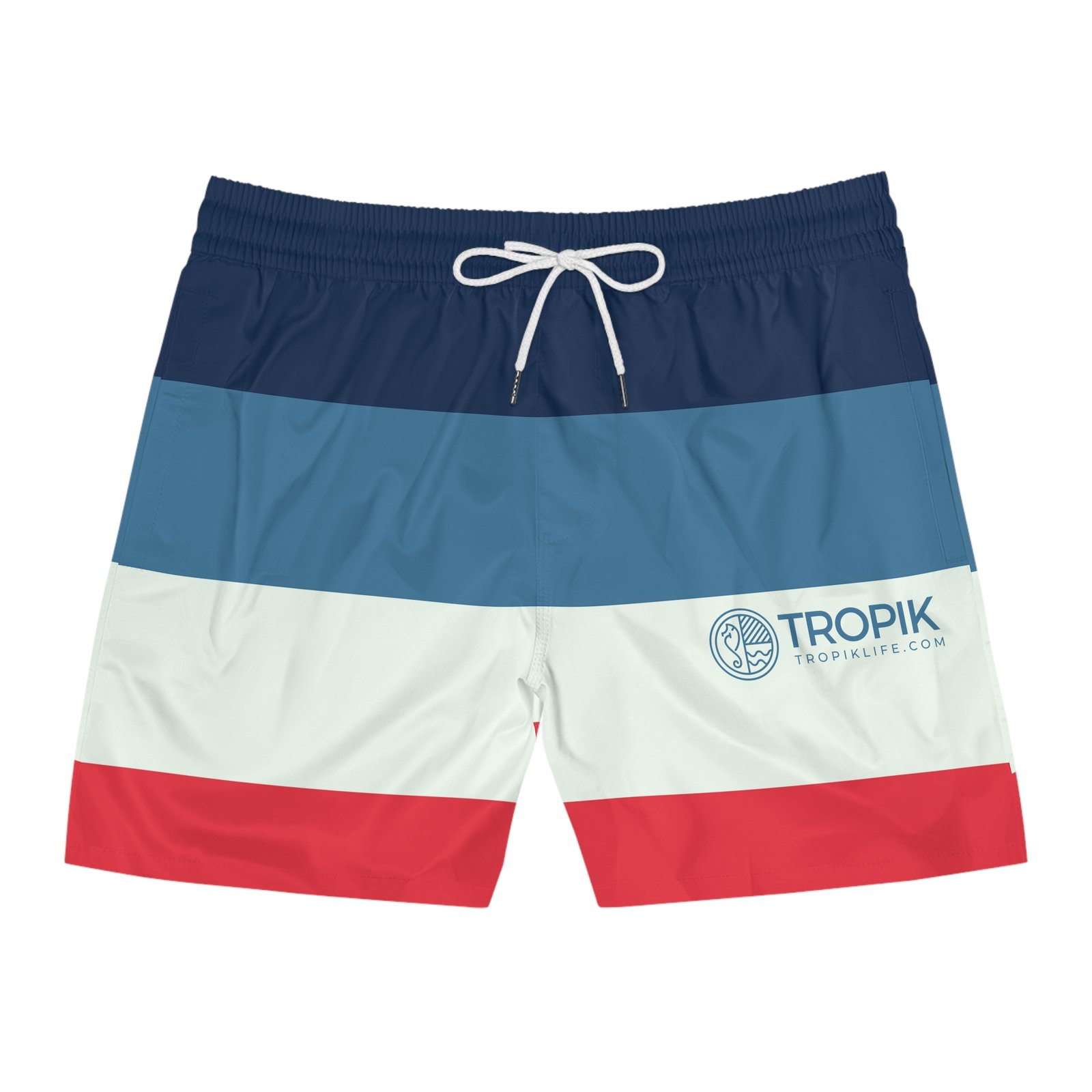 TROPIKLIFE Men's Mid-Length Swim Shorts - Flag Colors