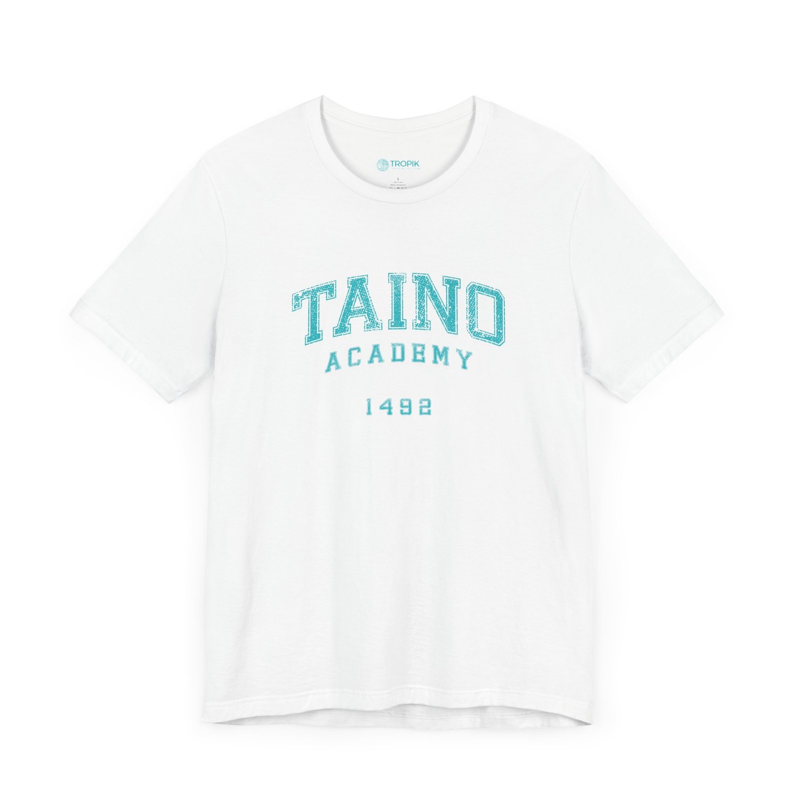 TROPIKLIFE Unisex Jersey Short Sleeve Tee - Taino Academy Sun White | Black | Navy | Pink | Red - Image 3