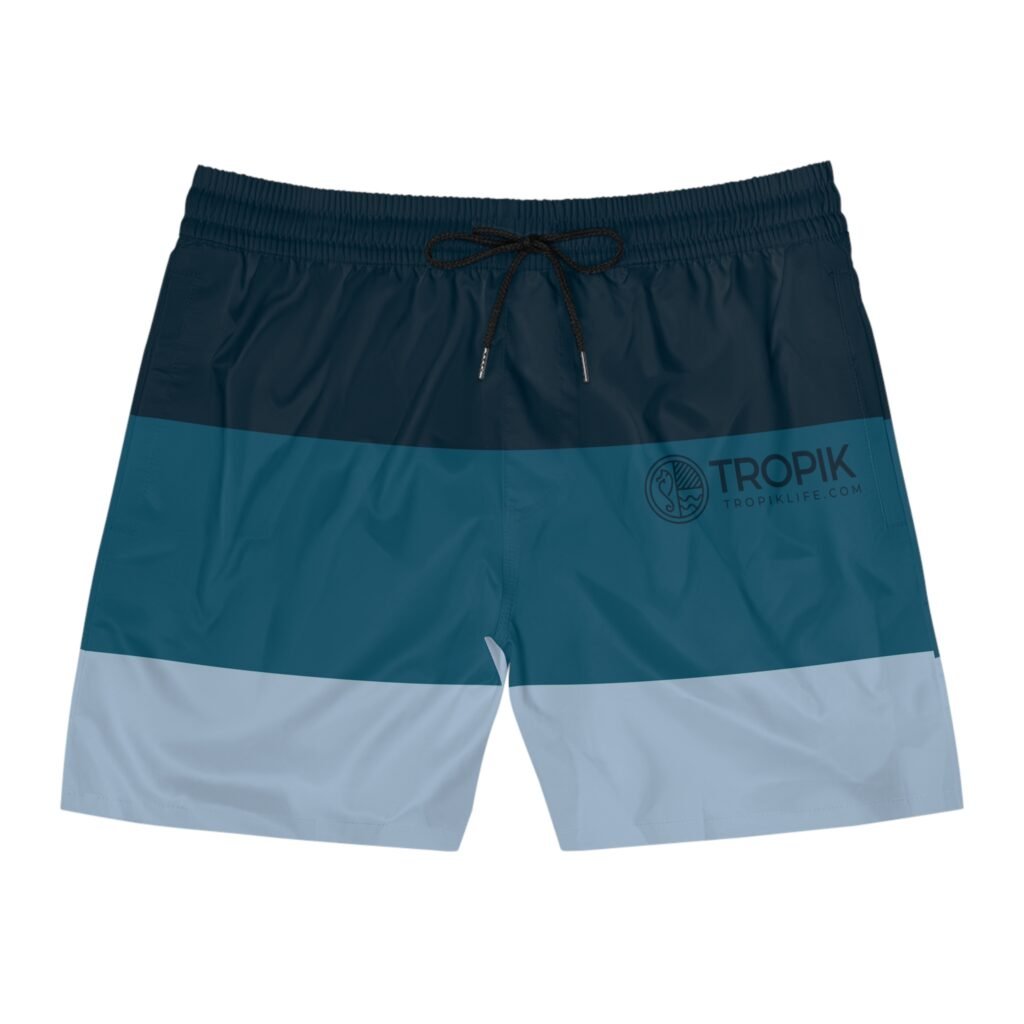 TROPIKLIFE Men's Mid-Length Swim Shorts - Deep Blue