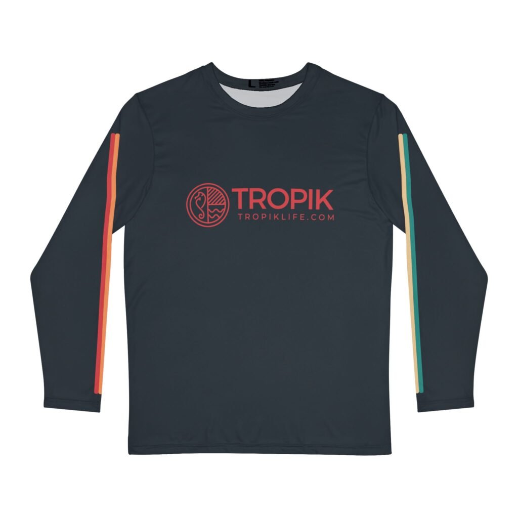 TROPIKLIFE Men's Round Neck Rashguard Shirt - Circled Shark