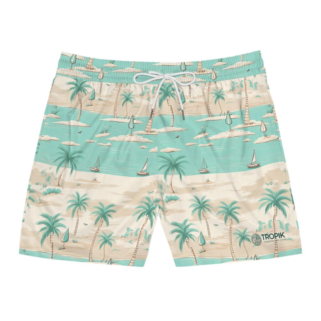 TROPIKLIFE Men's Mid-Length Swim Shorts - Boho Beach