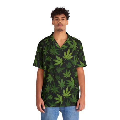 TROPIKLIFE Beach Shirt Short Sleeve Casual Button Down - Cannabis Life