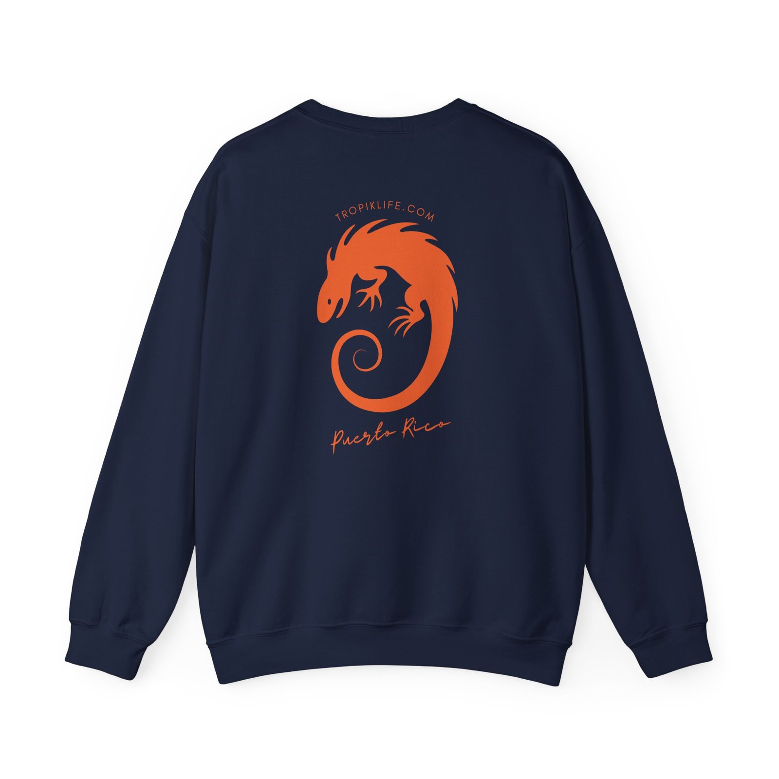 Unisex Sweatshirt TROPIKLIFE - Iguana in Black | Navy - Image 2