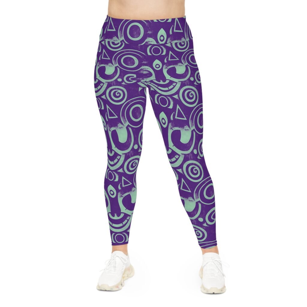 Plus Size Leggings - TROPIKLIFE Caribbean Gods