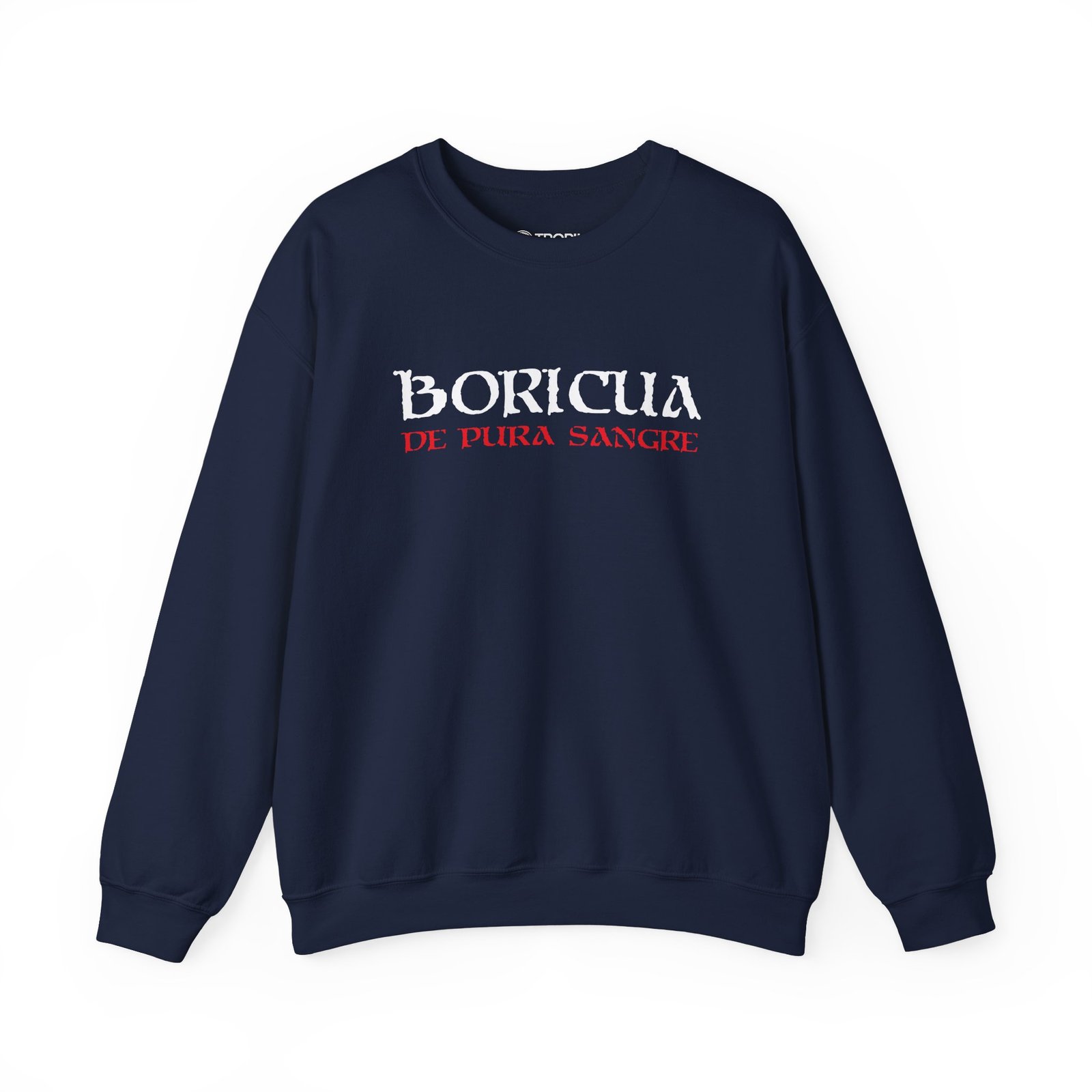 Unisex Sweatshirt TROPIKLIFE - Borikua De Pura Sangre in Black | Navy - Image 2