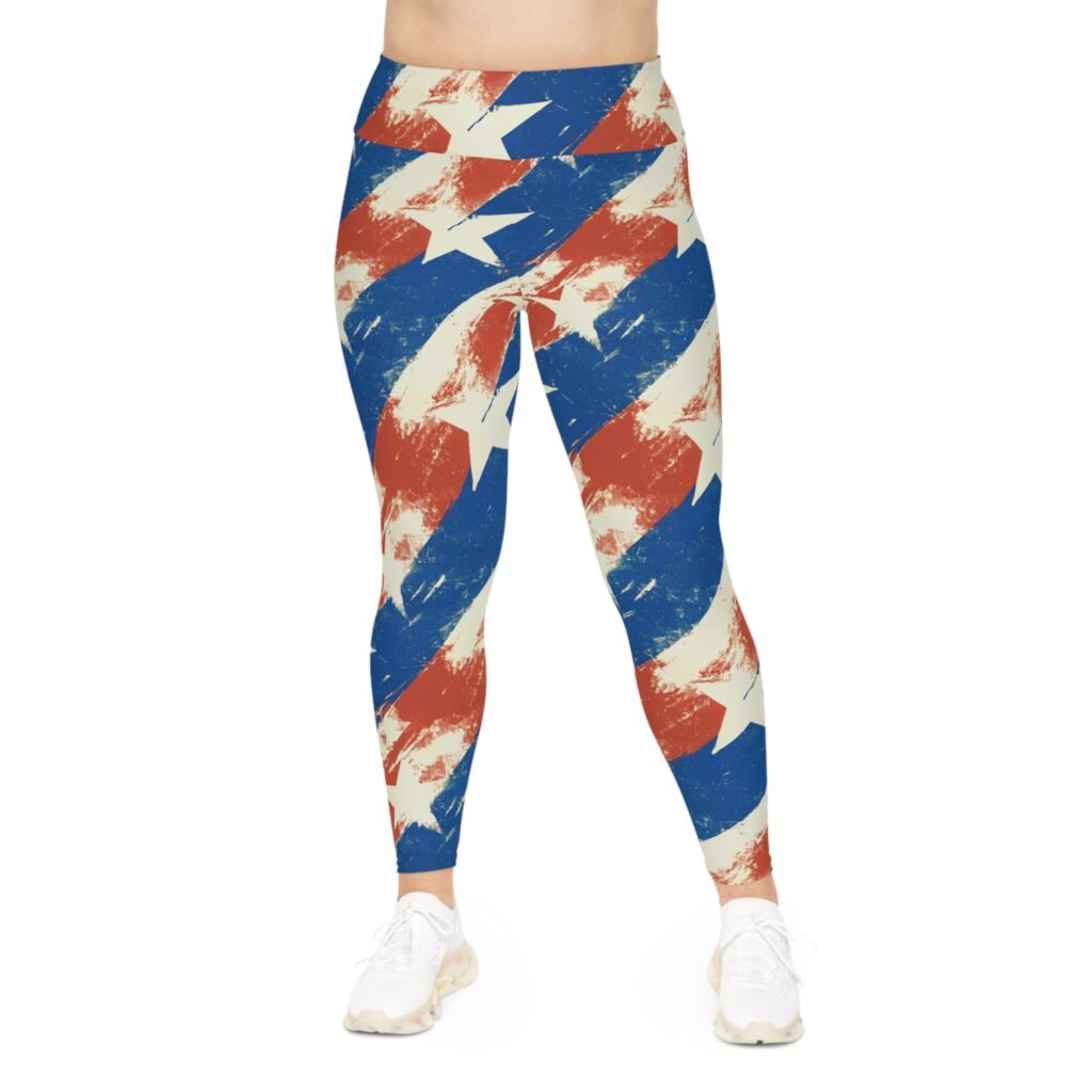 Plus Size Leggings - TROPIKLIFE Mi Bandera