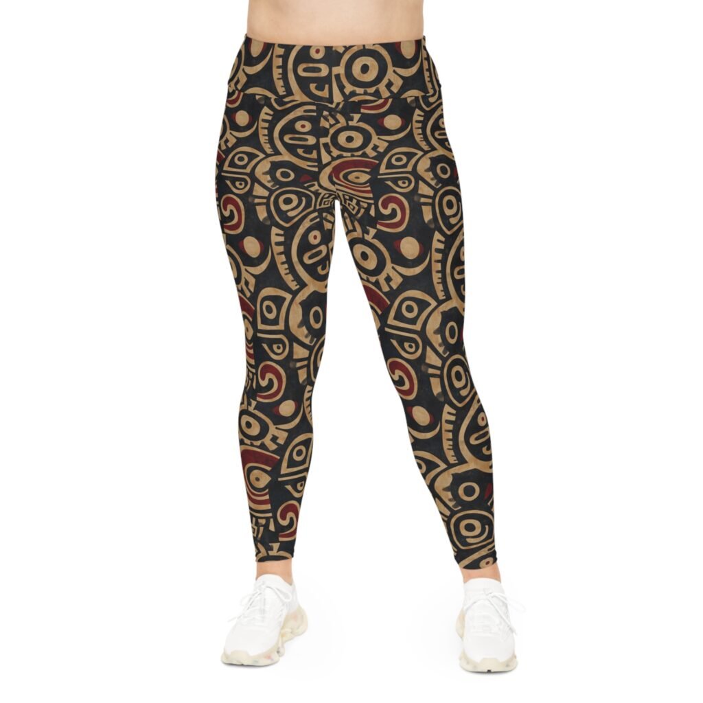 Plus Size Leggings - TROPIKLIFE Tribalistik