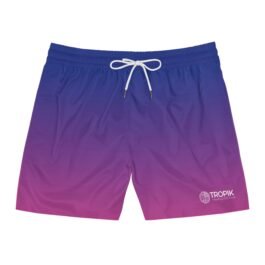 TROPIKLIFE Men’s Mid-Length Swim Shorts – Synthwave Dusk