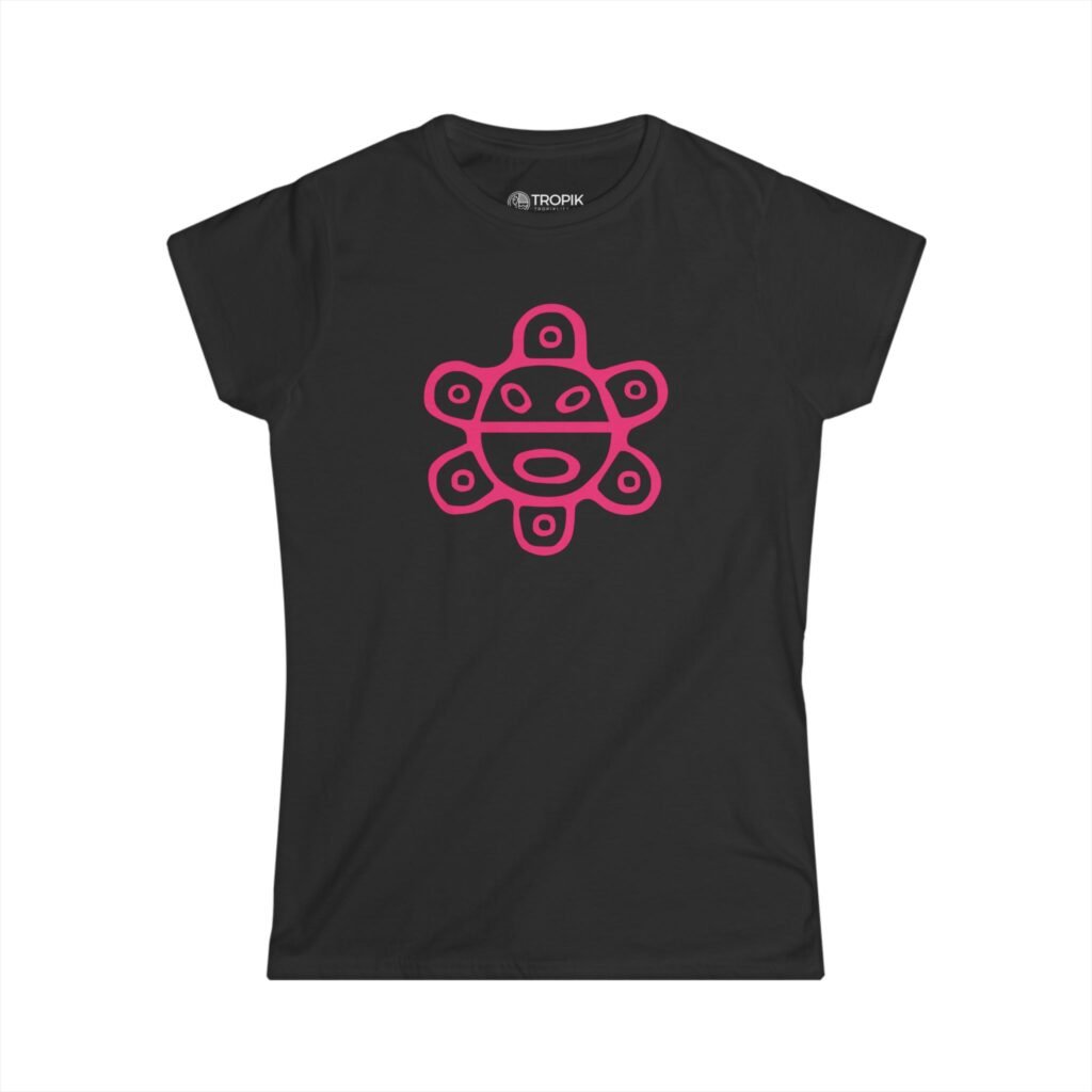 TROPIKLIFE Women's Softstyle Tee - Taino Sun - Black | Navy | Purple | Pink