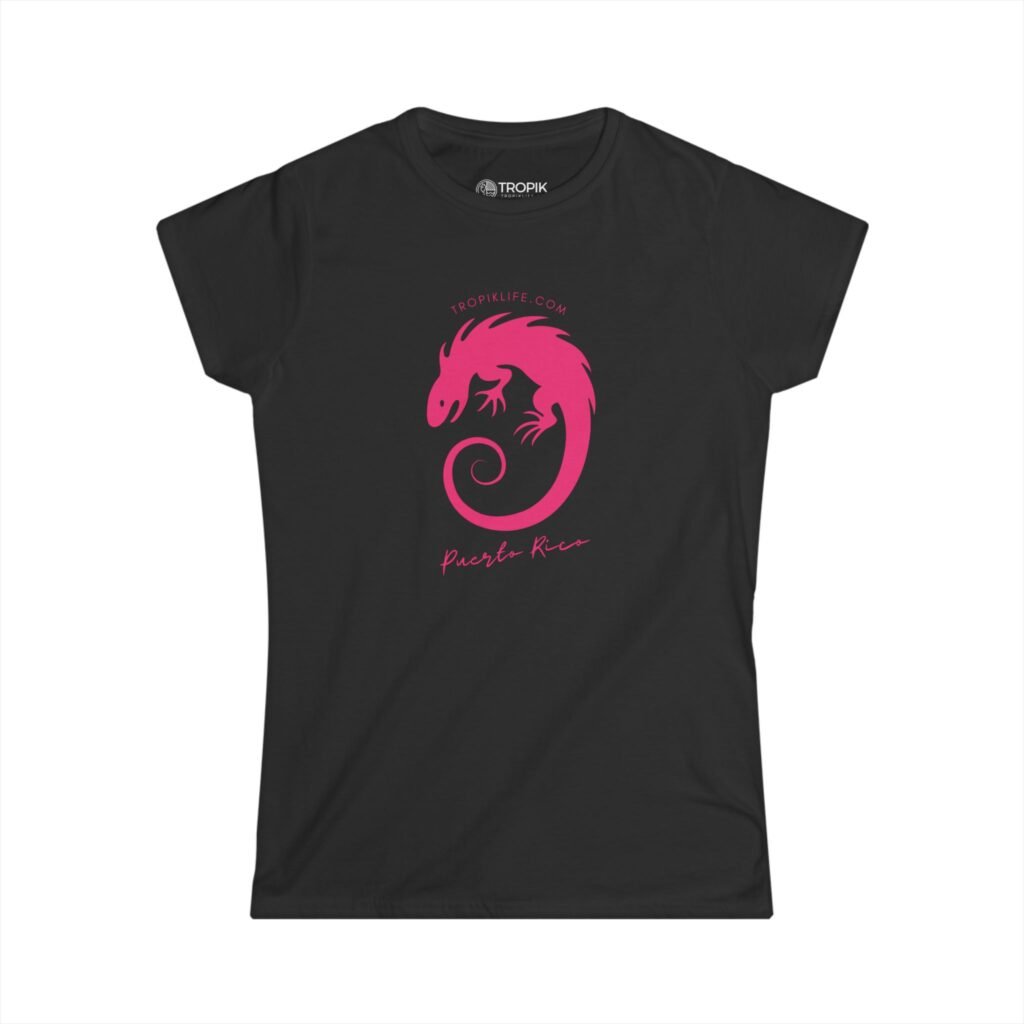 TROPIKLIFE Women's Softstyle Tee - Iguana - Black | Navy | Purple | Pink