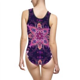 TROPIKLFE Women’s Classic One-Piece Swimsuit – Boho Gypsy Purple Haze