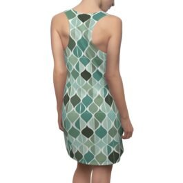TROPIKLIFE Women’s Cut & Sew Racerback Dress – Retro Pool Water