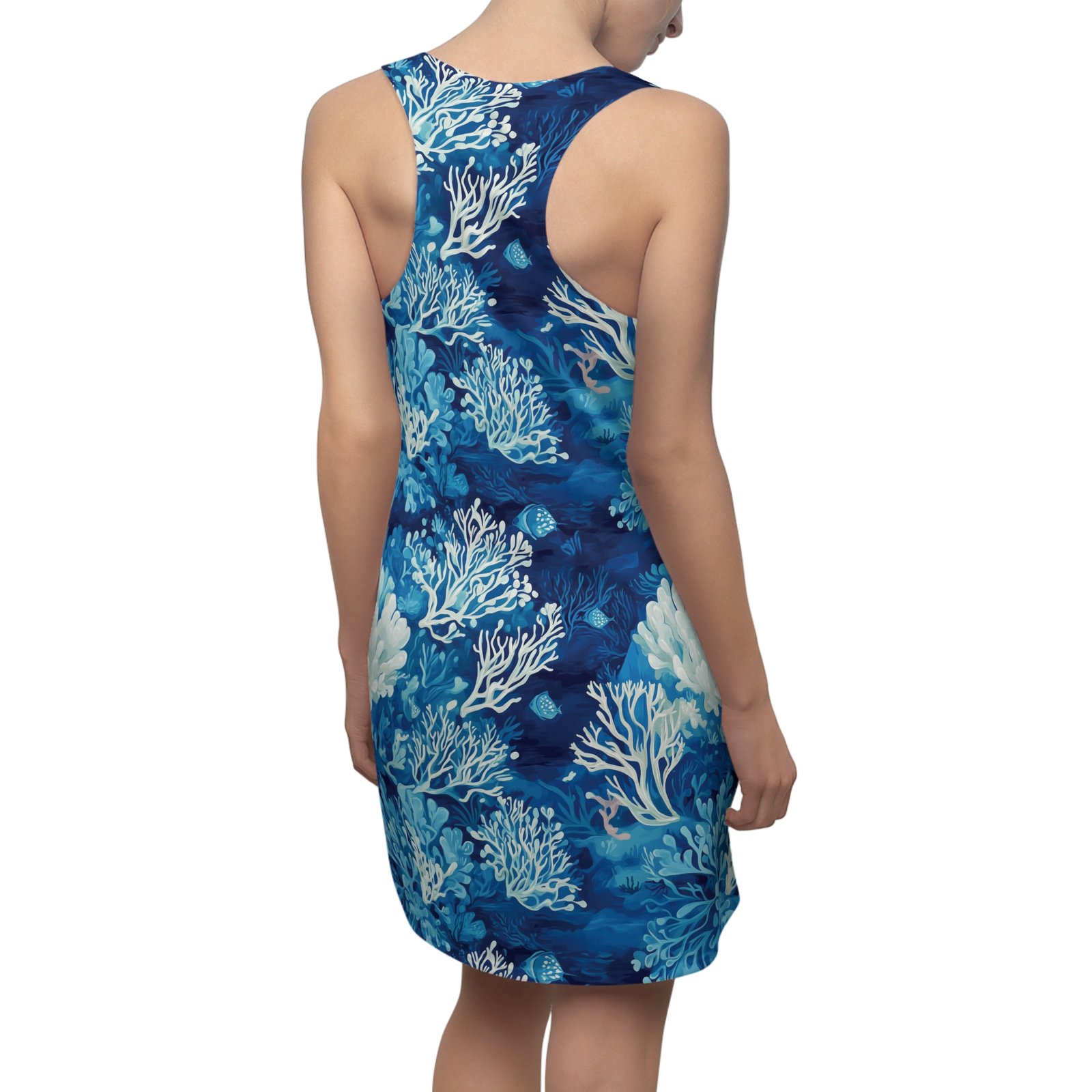 TROPIKLIFE Women's Cut & Sew Racerback Dress - Coral Reef Blue - Image 2