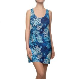 TROPIKLIFE Women’s Cut & Sew Racerback Dress – Coral Reef Blue