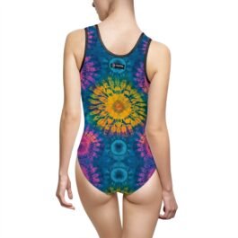 TROPIKLFE Women’s Classic One-Piece Swimsuit – Tie Dye Sun Haze