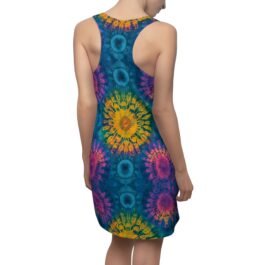 TROPIKLIFE Women’s Cut & Sew Racerback Dress – Tie Dye Sun Haze