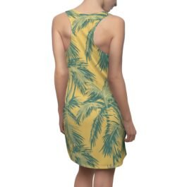 TROPIKLIFE Women’s Cut & Sew Racerback Dress – Retro Palm Trees