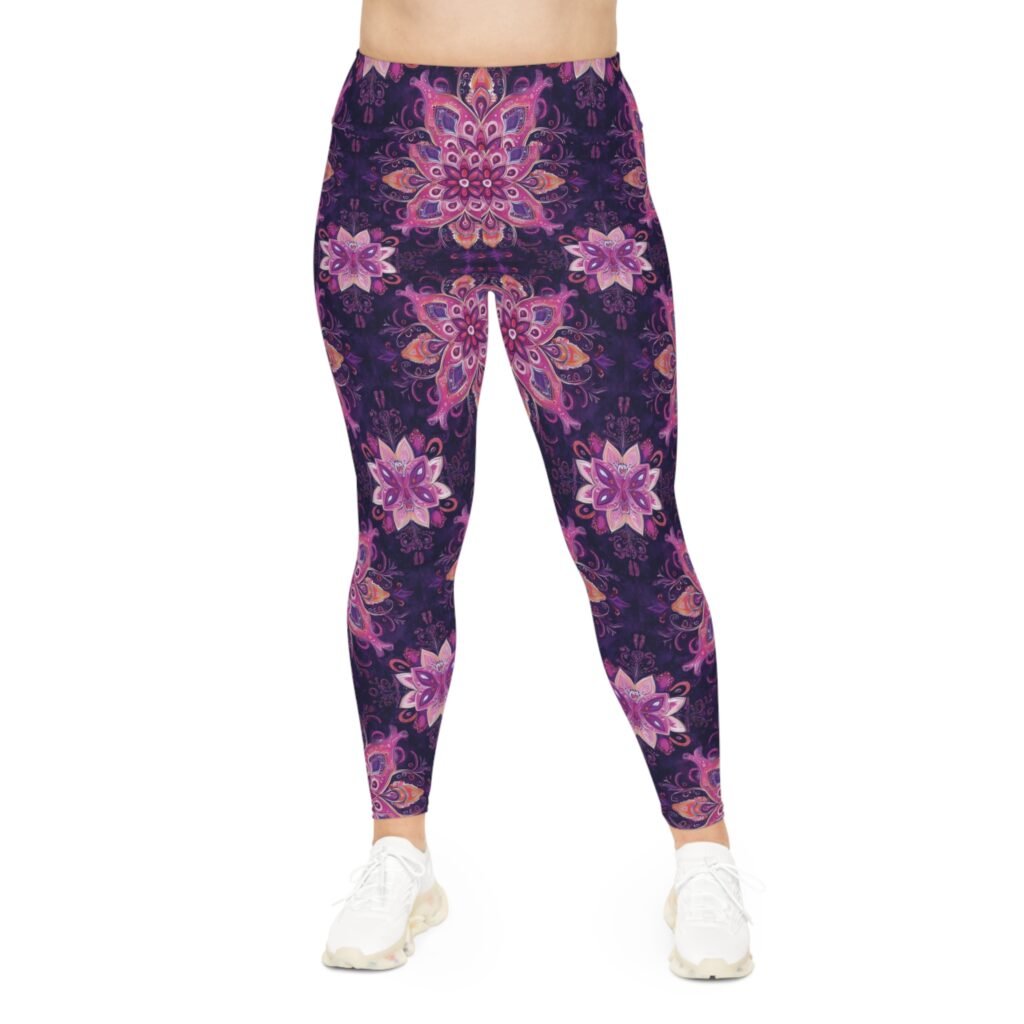 Plus Size Leggings - TROPIKLIFE Boho Gypsy Purple Haze