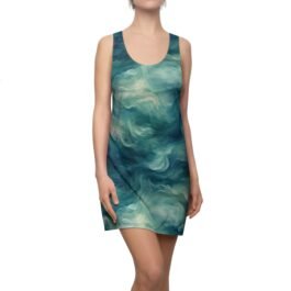 TROPIKLIFE Women’s Cut & Sew Racerback Dress – Deep Ocean