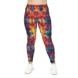 Plus Size Leggings – TROPIKLIFE Tie Dye Trippy Rain